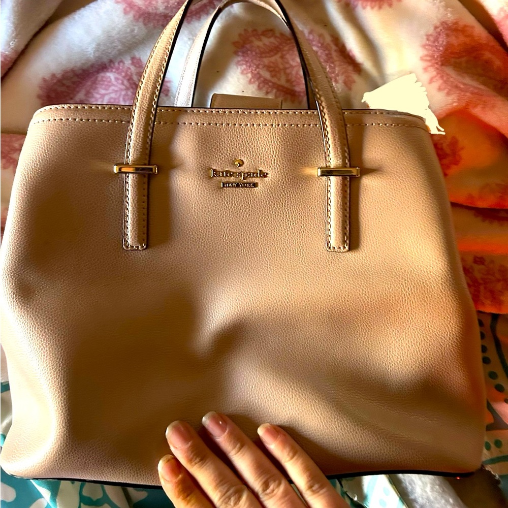 Beige Kate Spade Leila Satchel
